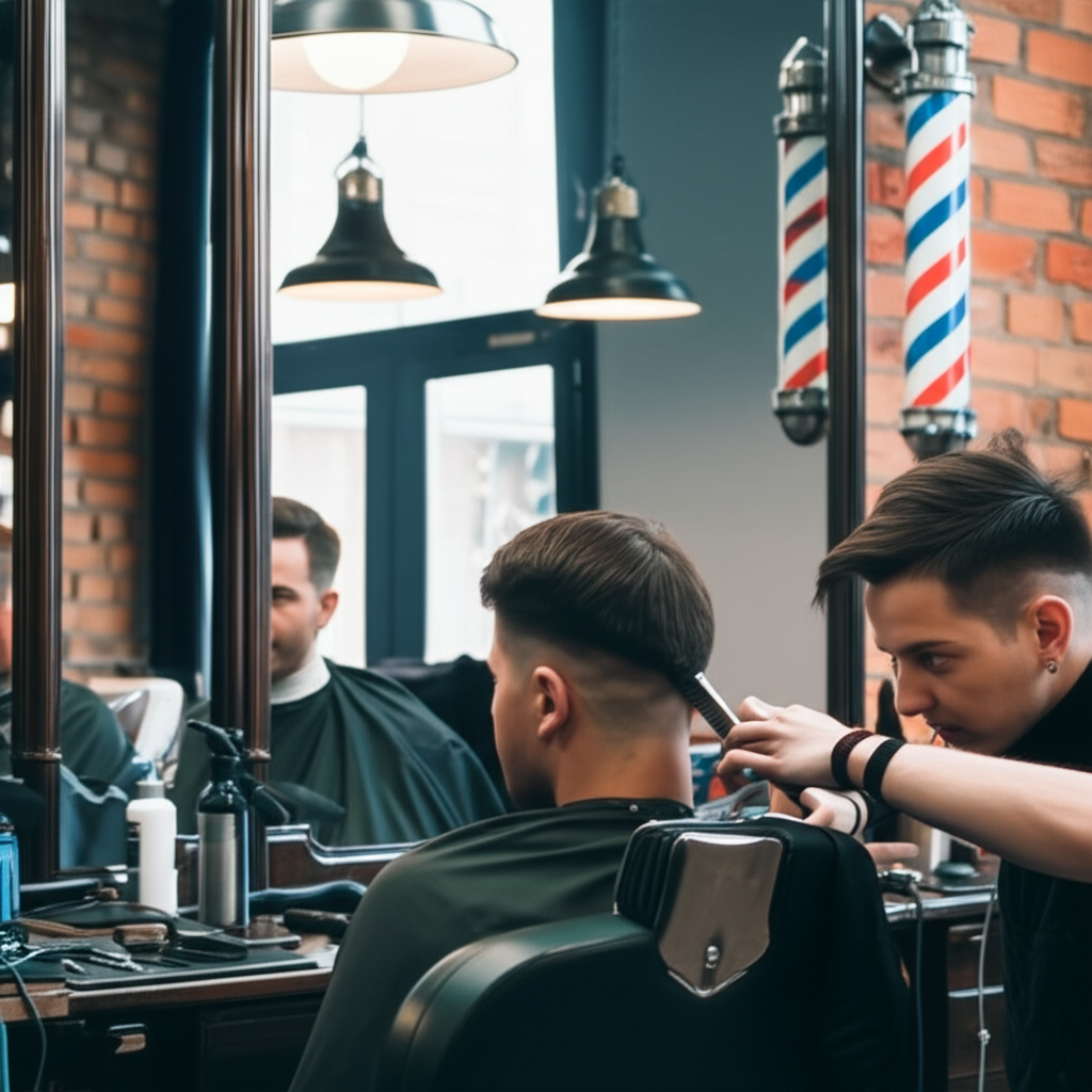 Modern fade haircut