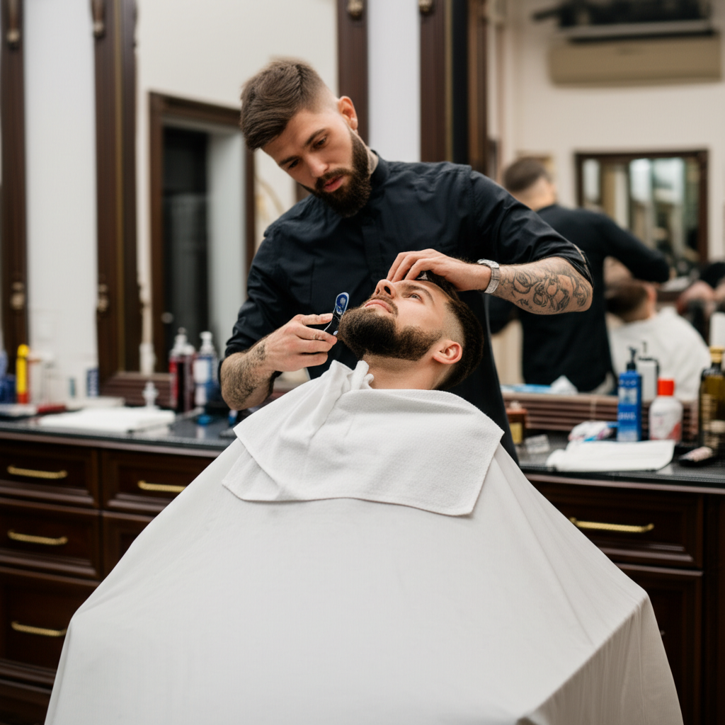 Beard trim and grooming