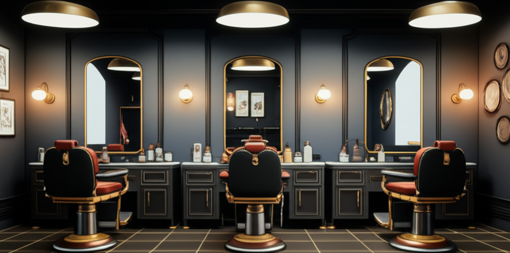 Sharp Cuts Barbershop interior